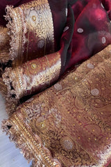 Banarasi Soft Maharani Glass Tissue Silk Saree image 8