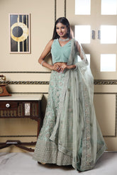 Light Emerald Color Lehenga image 0
