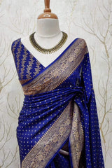 Pure Khadi Crepe Georgette Silk Saree image 0