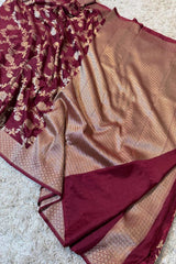 Banarasi Soft Khaddi Crepe Georgette Silk Saree image 5