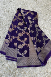 Banarasi Soft Khaddi Crepe Georgette Silk Saree image 6