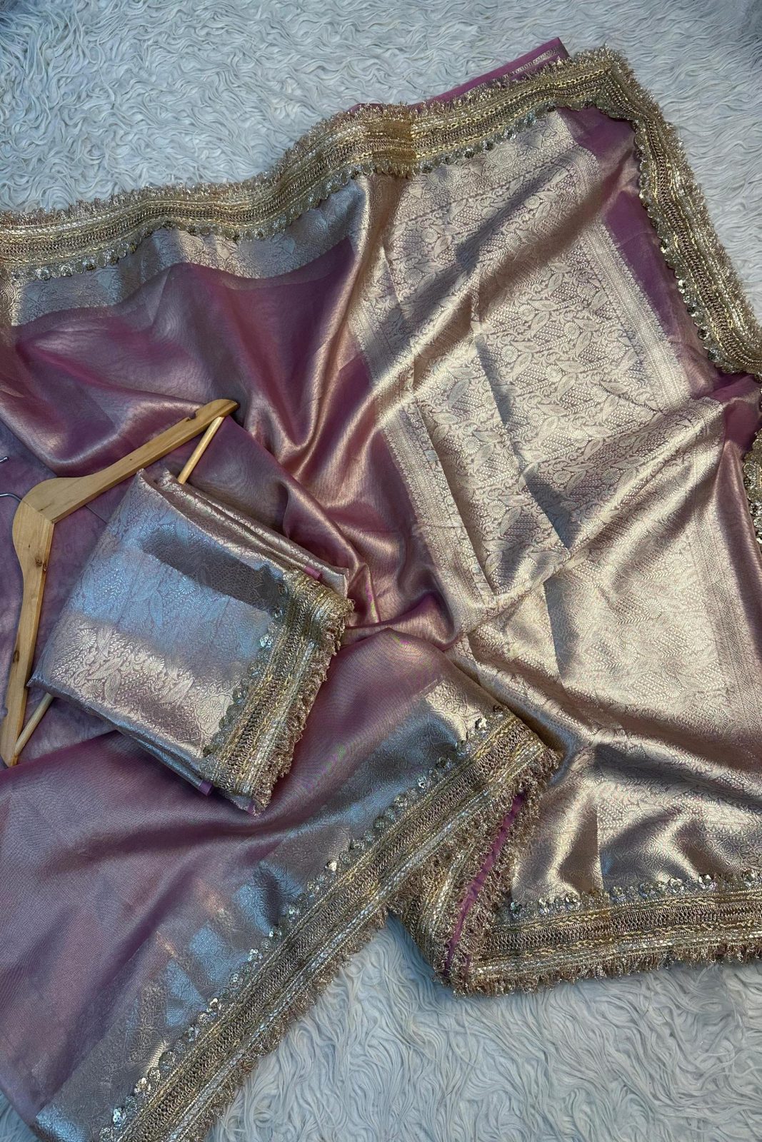 Banarasi Soft Tissue Silk Maharani Saree image 5