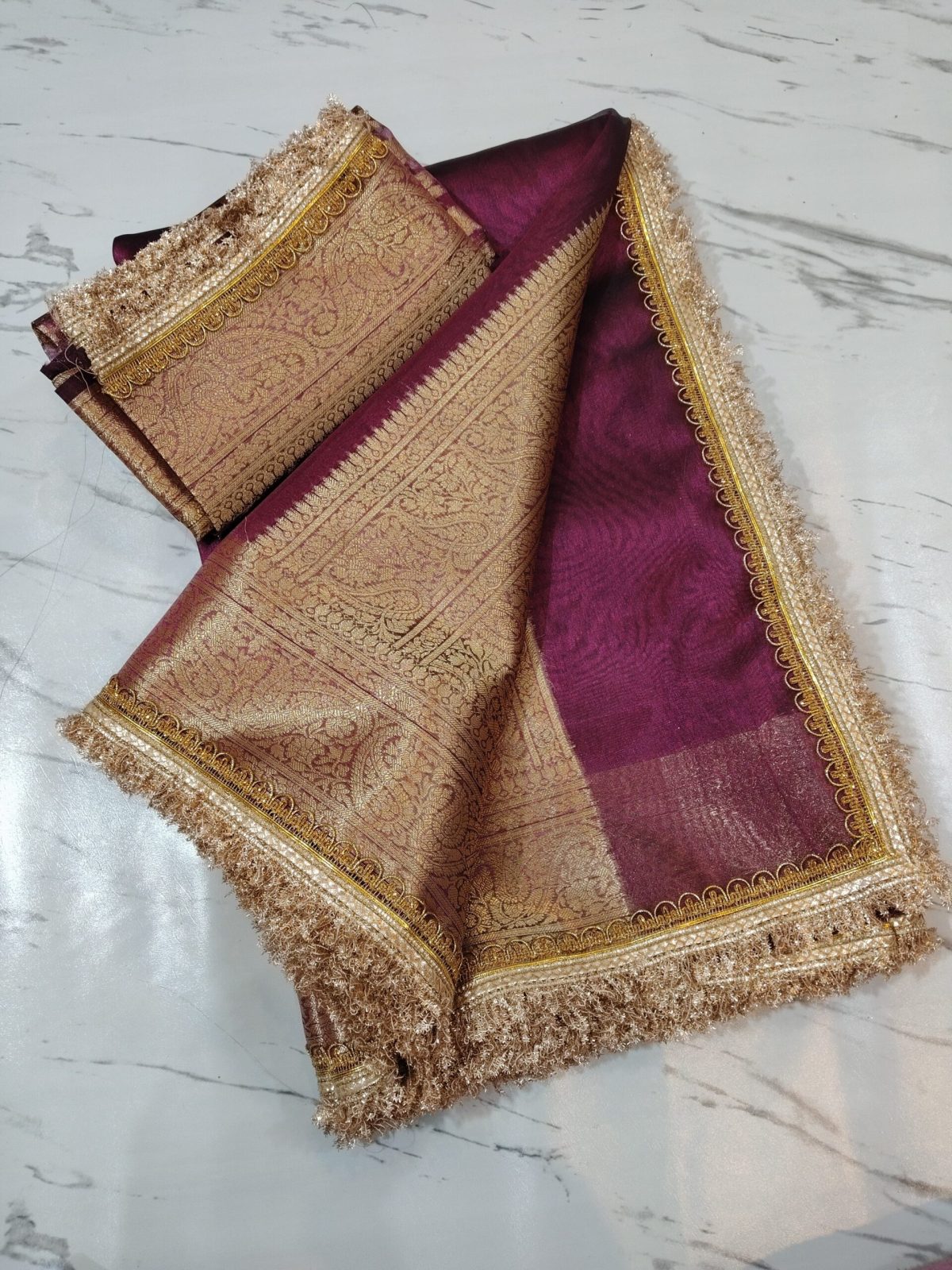 Banarasi Soft Glass Tissue Silk Saree image 5
