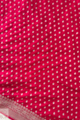 Nakshatras Crimson Red Banarasi Mashru Katan Silk Saree