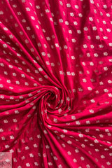 Nakshatras Crimson Red Banarasi Mashru Katan Silk Saree