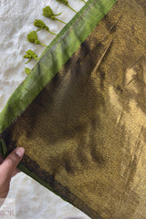 Golden Olive Pure Maslite Cotton Saree