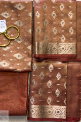 Kesar Pure Tissue Silk with Gold Zari Unstitched Suit