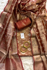 Kesar Pure Tissue Silk with Gold Zari Unstitched Suit