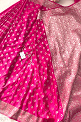Rani Pink Kattan Silk Saree