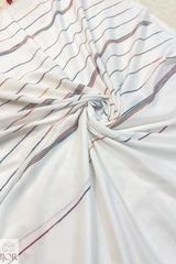 Shubhra Kavita Khes Pure Khadi Cotton With Blouse Piece White