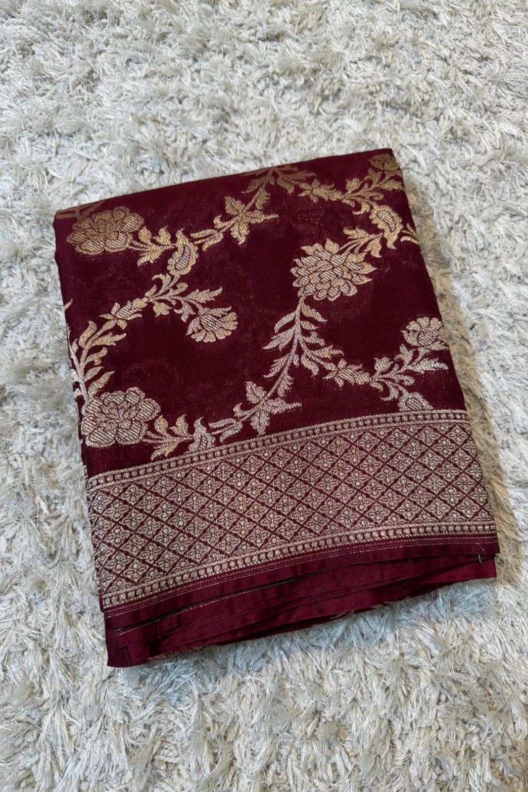 Banarasi Soft Khaddi Crepe Georgette Silk Saree image 1