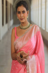Banarasi Soft Pure Mashru Silk Saree image 11