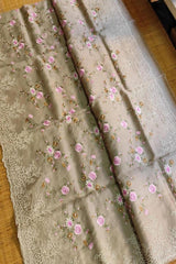 Banarasi Soft Organza Silk Saree Golden