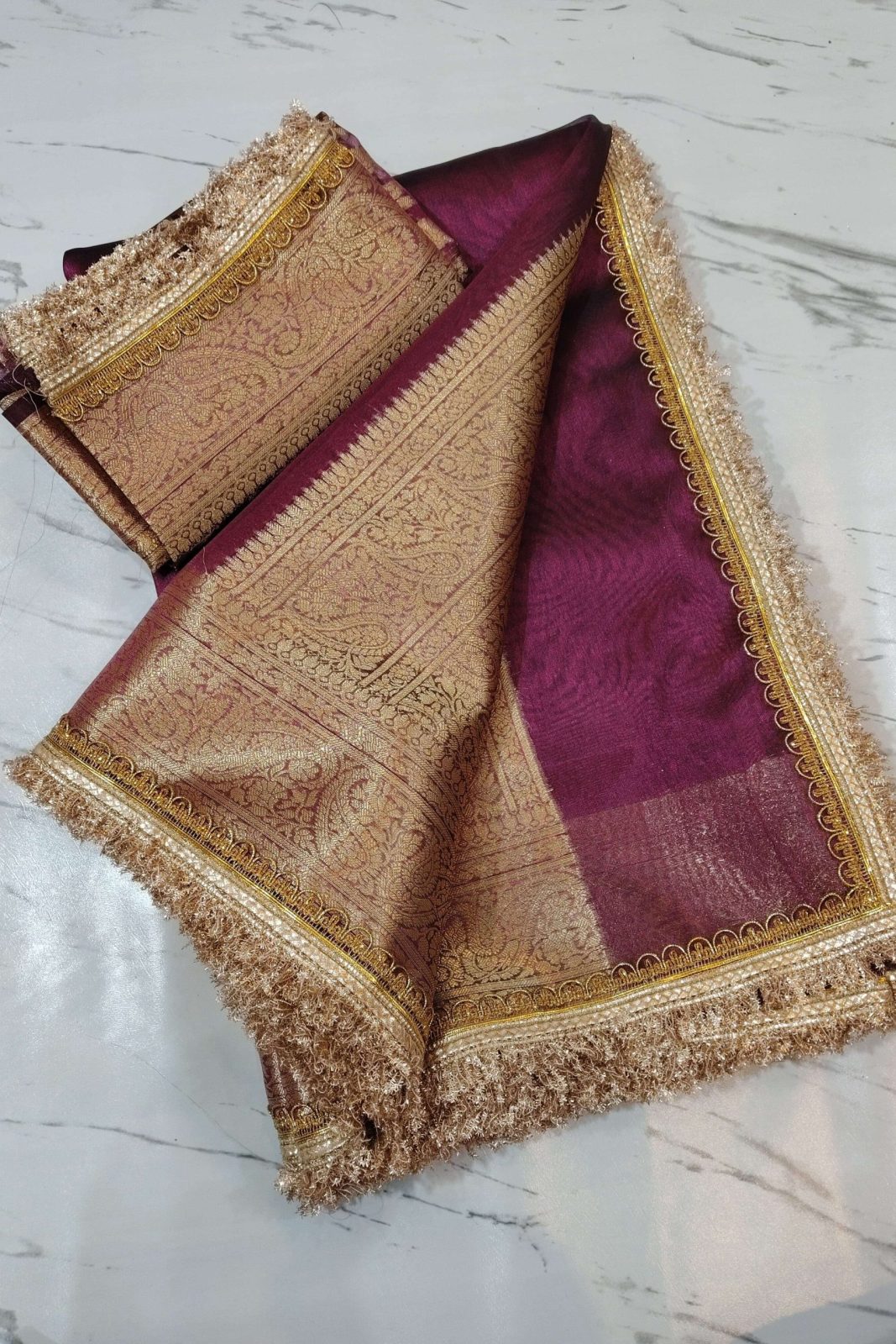 Banarasi Soft Glass Tissue Silk Saree image 0