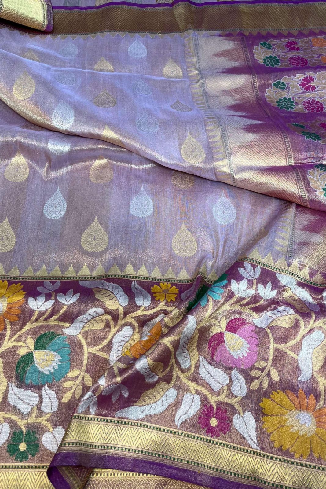 Paithani Banarasi Kattan Tissue Saree image 2