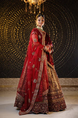 Copper Shades Royal Maroon Silk Lehenga image 0