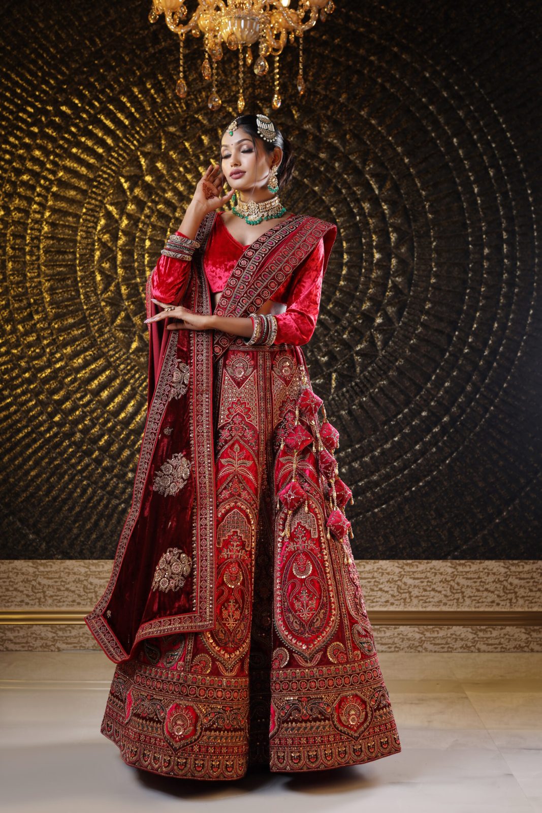 Royal Magenta Pink  Lehenga image 0