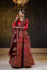 Royal Magenta Pink  Lehenga image 0