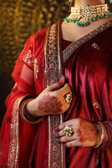 Copper Shades Royal Maroon Silk Lehenga image 2