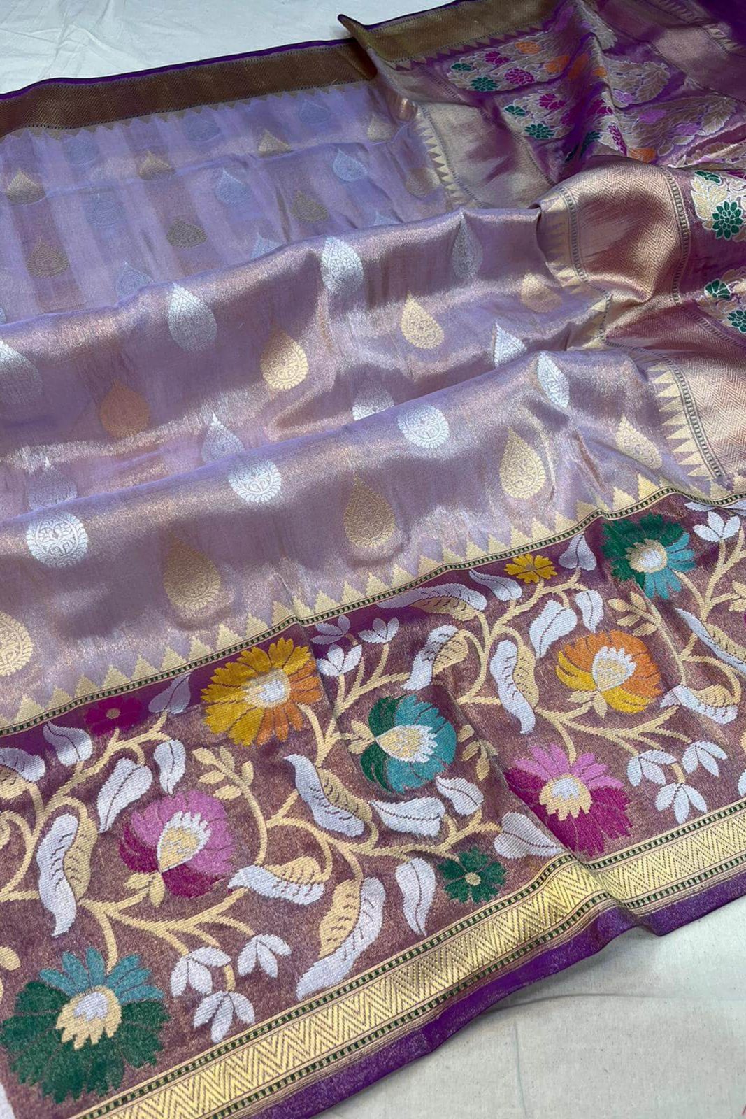 Paithani Banarasi Kattan Tissue Saree image 1