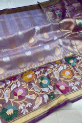 Paithani Banarasi Kattan Tissue Saree image 1
