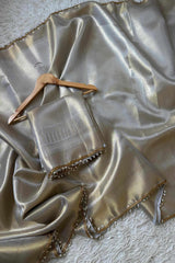 Banarasi Golden Grey Tissue Saree image 5