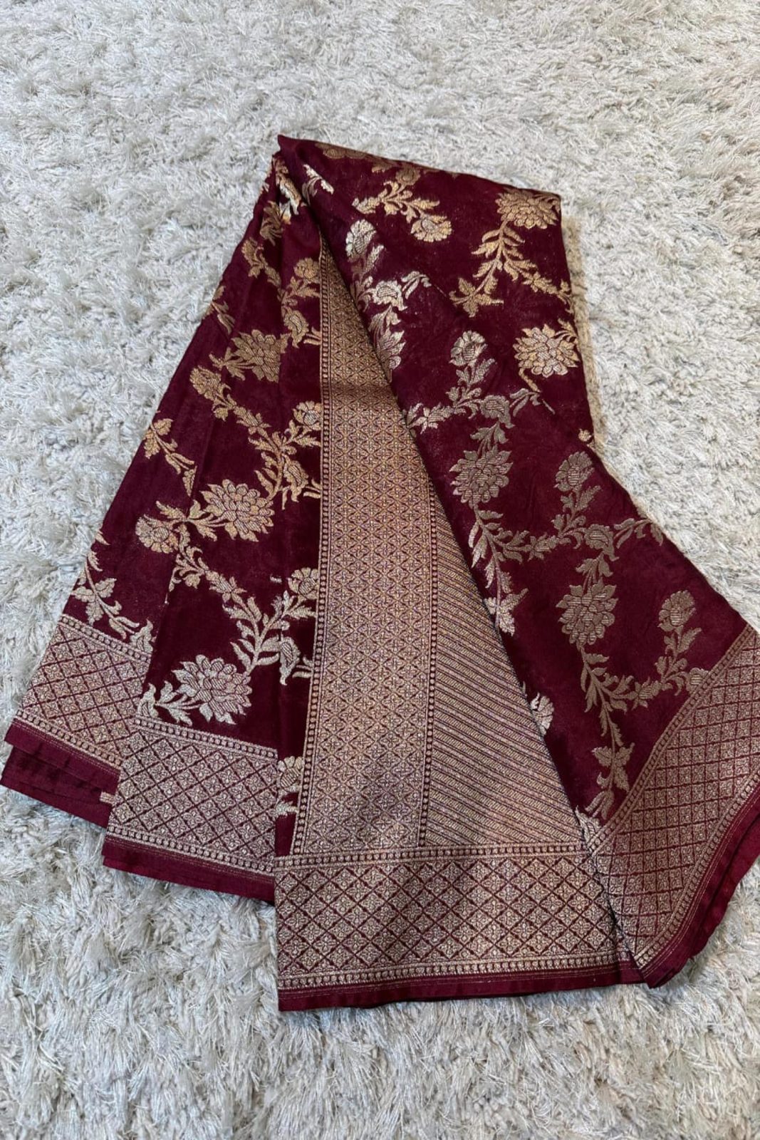 Banarasi Soft Khaddi Crepe Georgette Silk Saree image 0
