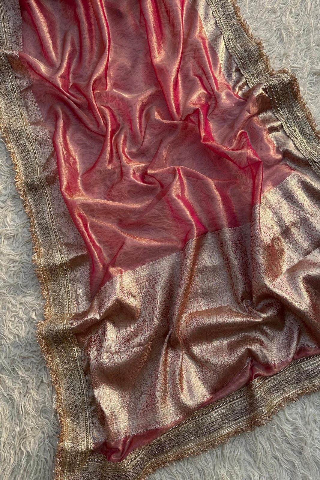 Banarasi Soft Tissue Silk Maharani Saree image 3