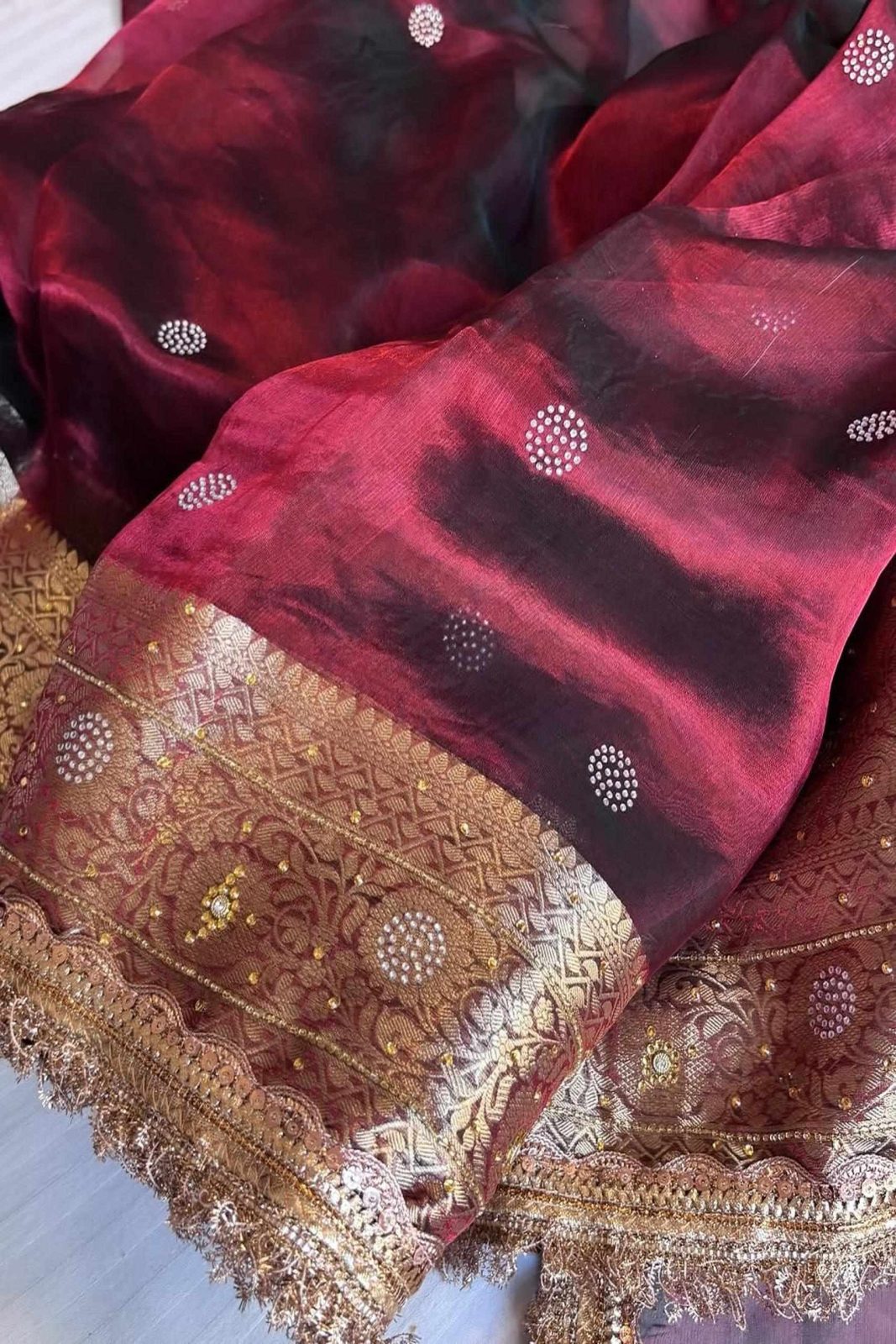 Banarasi Soft Maharani Glass Tissue Silk Saree image 6