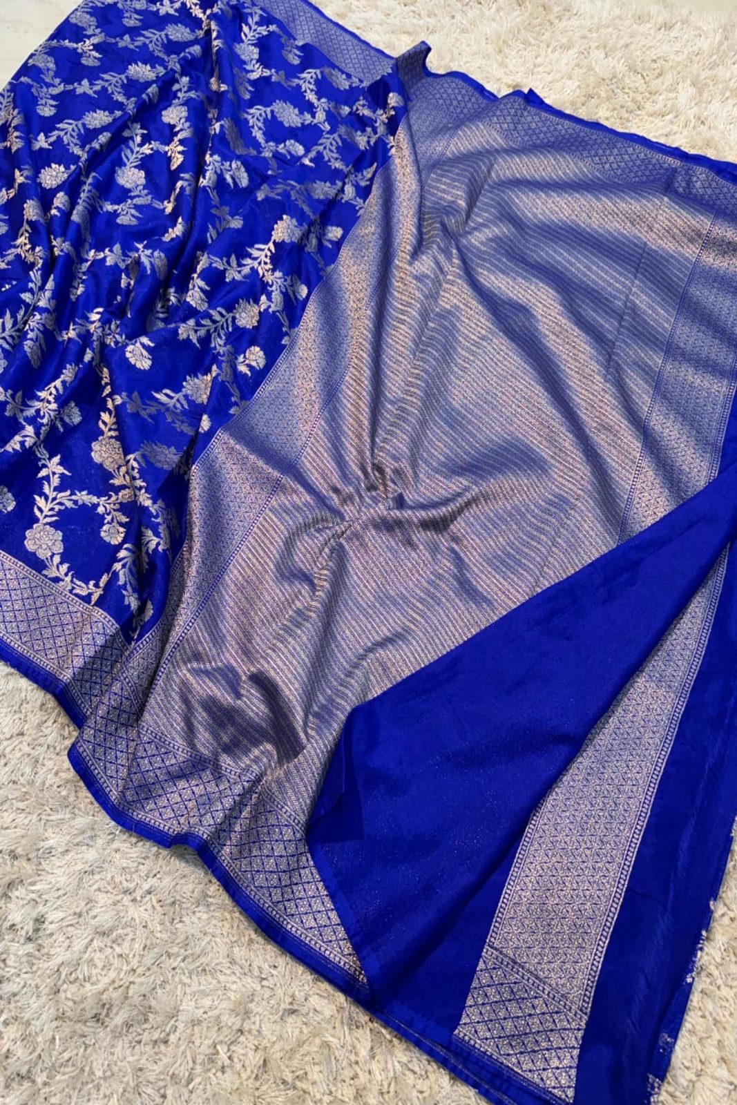 Banarasi Soft Khaddi Crepe Georgette Silk Saree image 3