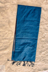 Azure Pure Khadi Cotton Saree with Zari Anchal | Premium CK Khadi – IJOR