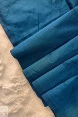 Azure Pure Khadi Cotton Saree with Zari Anchal | Premium CK Khadi – IJOR