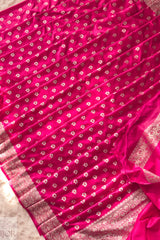 Rani Pink Kattan Silk Saree