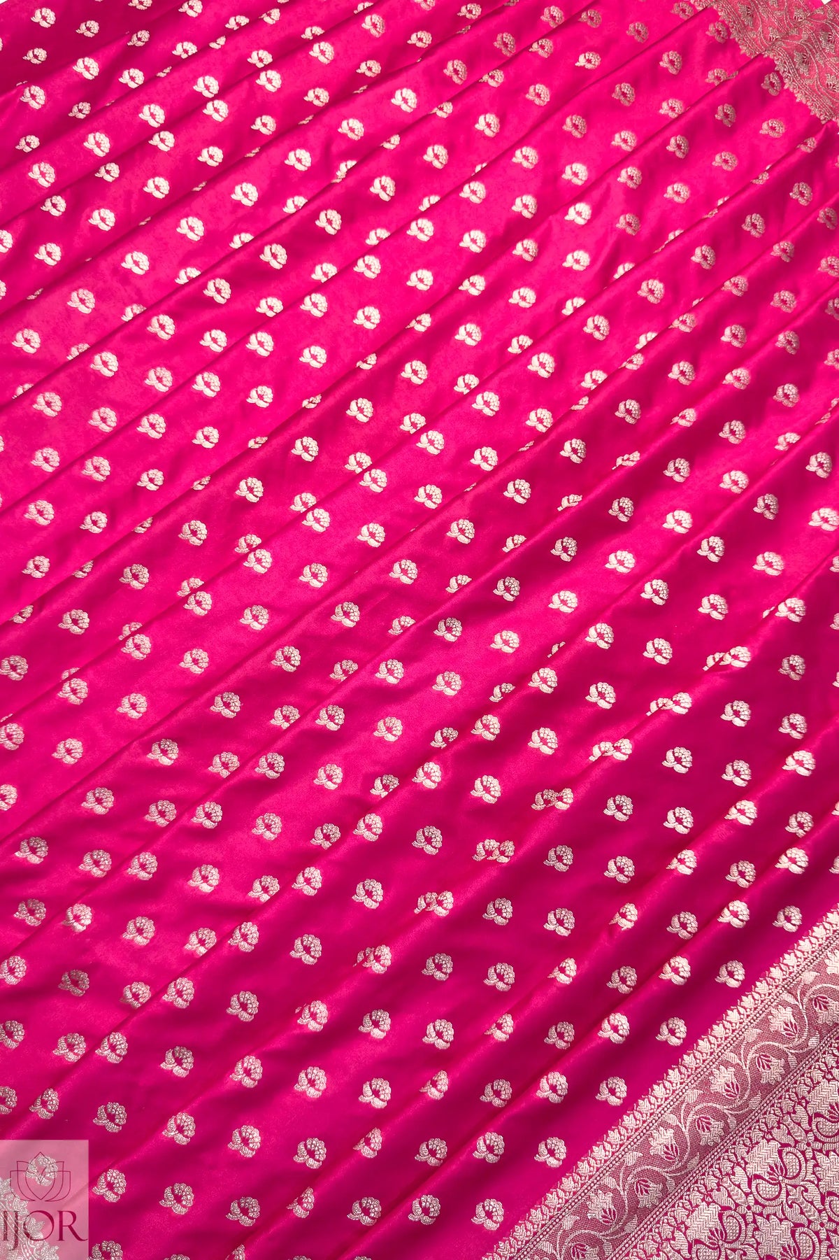 Rani Pink Kattan Silk Saree