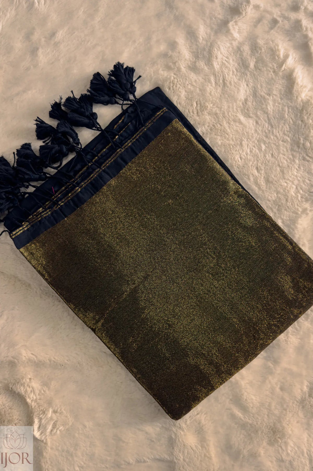 Nabhomani Pure Maslite Cotton Black Saree