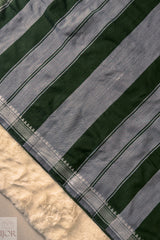 Prathama  Pure Cotton Green Saree | Cotton Saree IJOR
