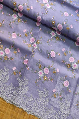 Banarasi Soft Organza Silk Saree Purple