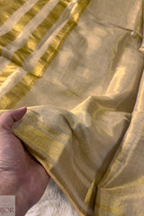 Rajasi Shaan Golden Zari Pure Tissue Cotton Saree | Cotton Saree IJOR