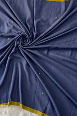 Slatey Mist Pure Mul Cotton Saree