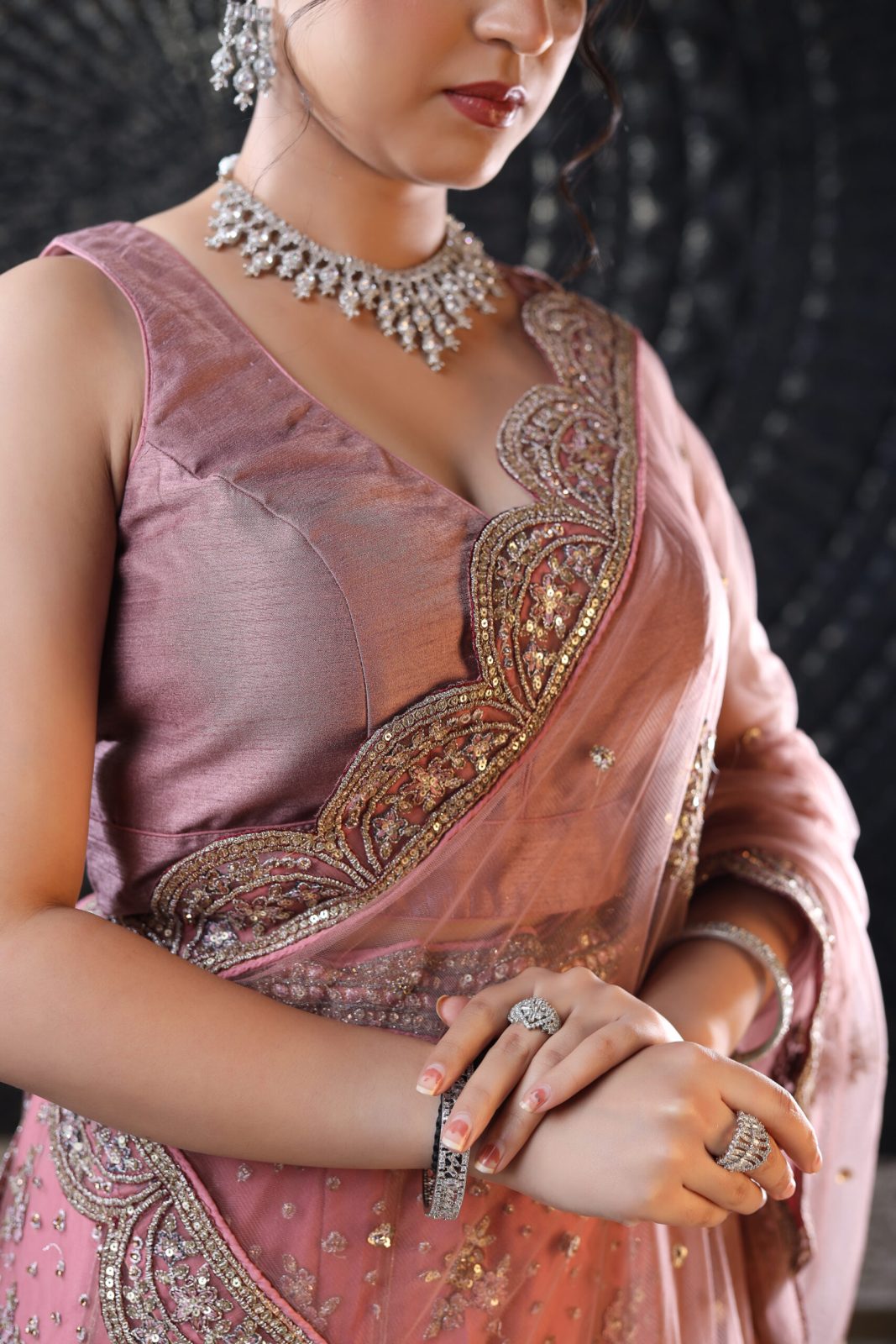 Contessa Onion Pink Lehenga With Motifs image 3