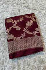 Banarasi Soft Khaddi Crepe Georgette Silk Saree image 1