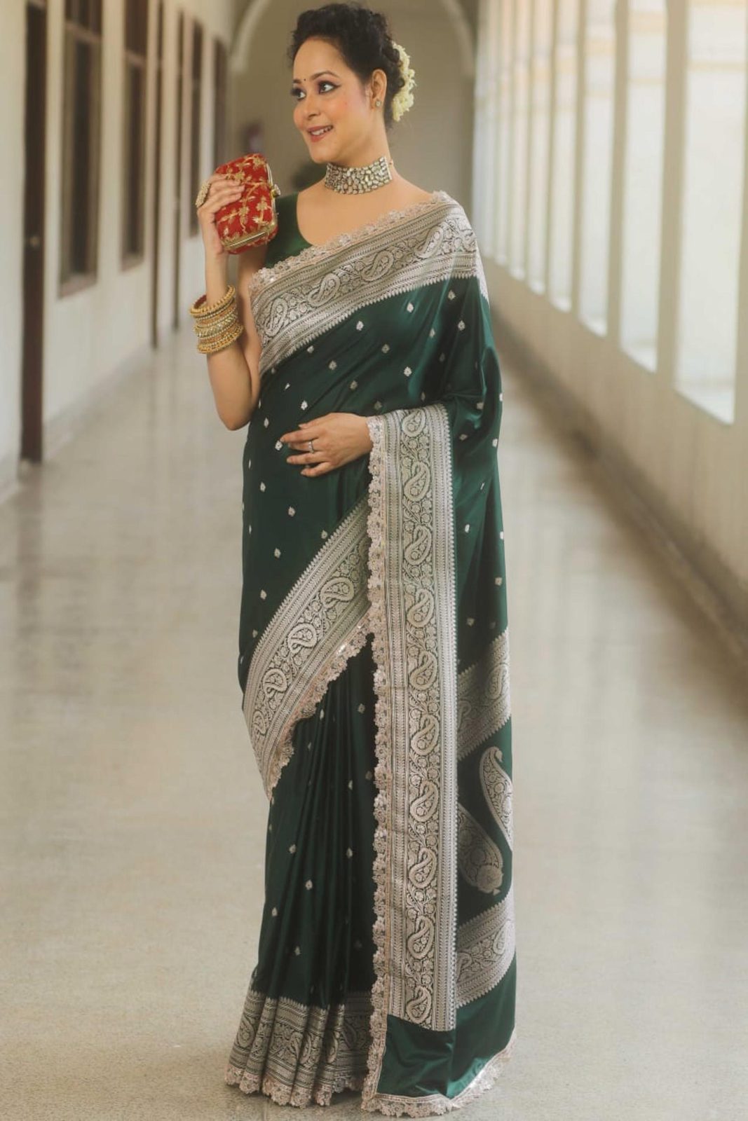 Banarasi Soft Pure Mashru Silk Saree image 16