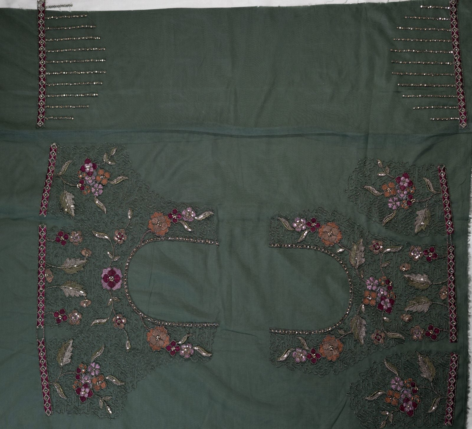 Basil Green Sequin Lehenga image 6