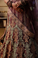 Matte Purple Embroidered Lehenga image 2