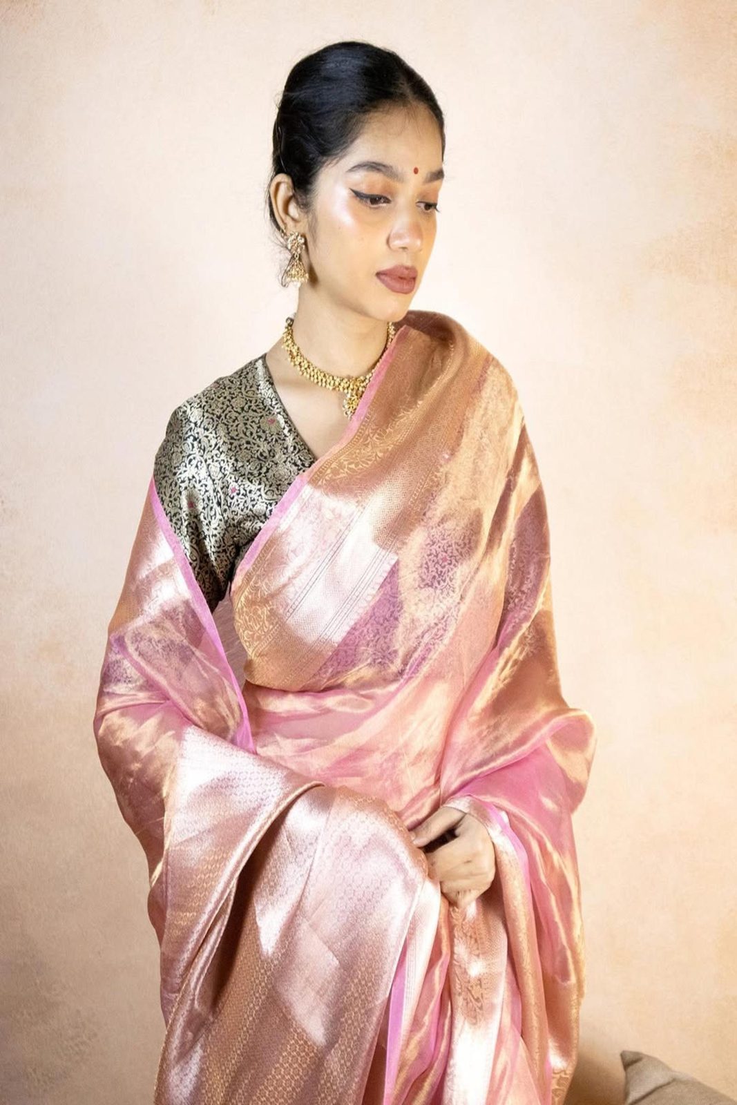 Banarasi Soft Glass Tissue Saree image 4