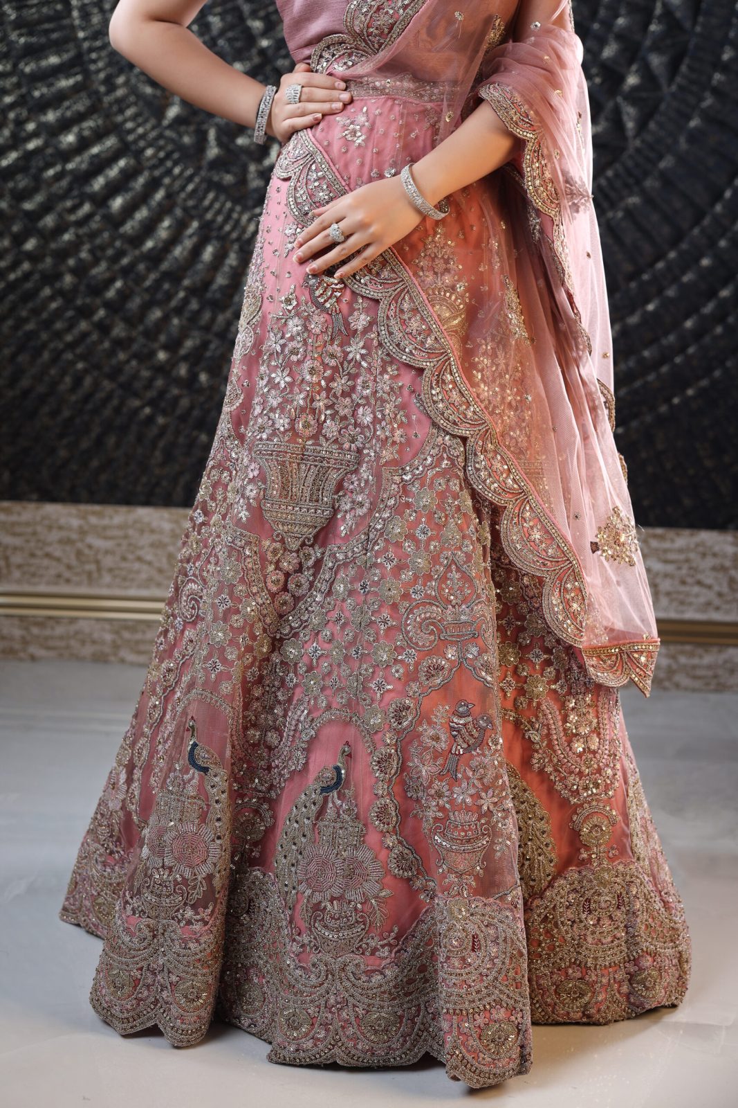 Contessa Onion Pink Lehenga With Motifs image 4