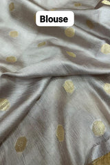 Pure Tissue Silk Zari line Border image 4