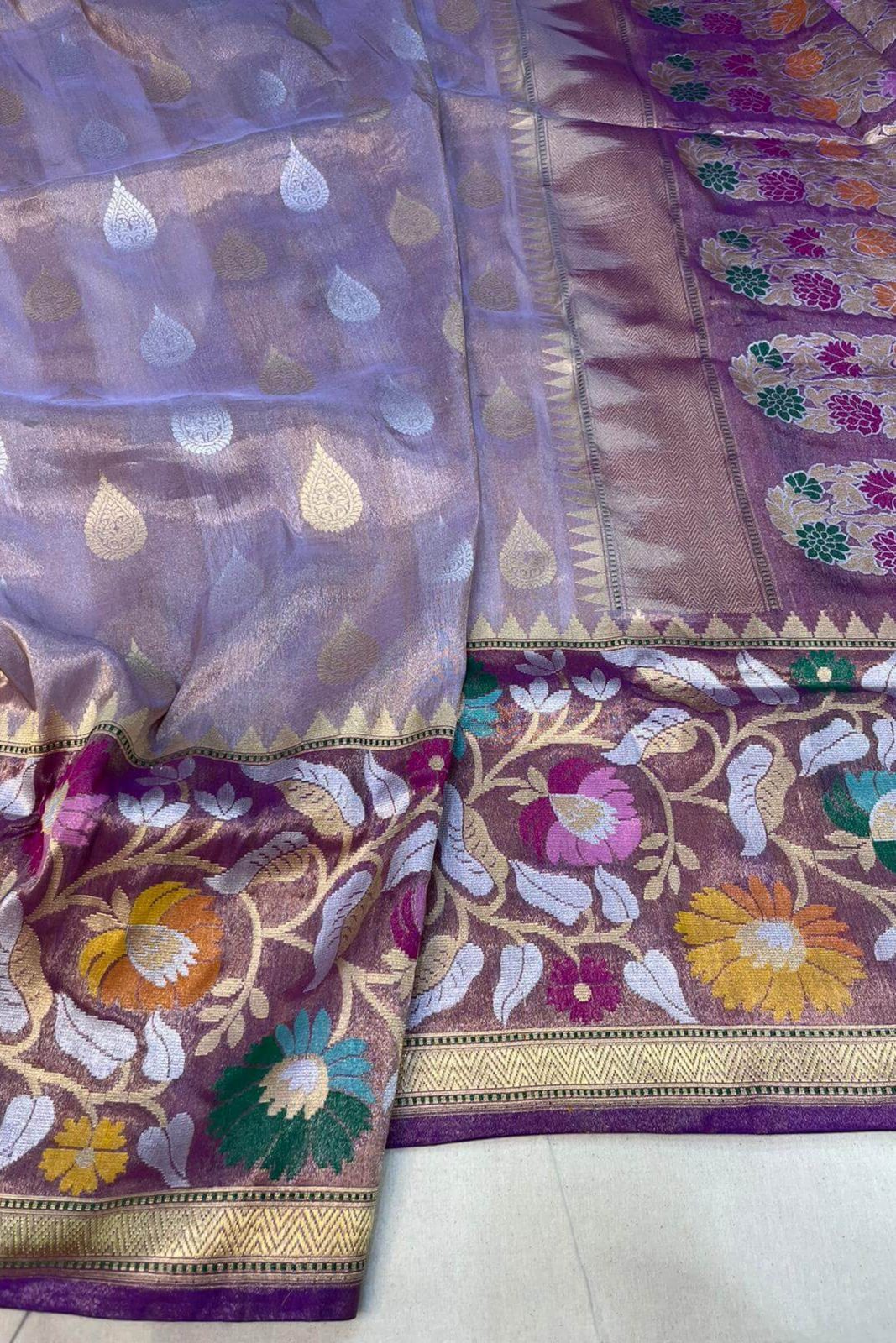 Paithani Banarasi Kattan Tissue Saree image 0