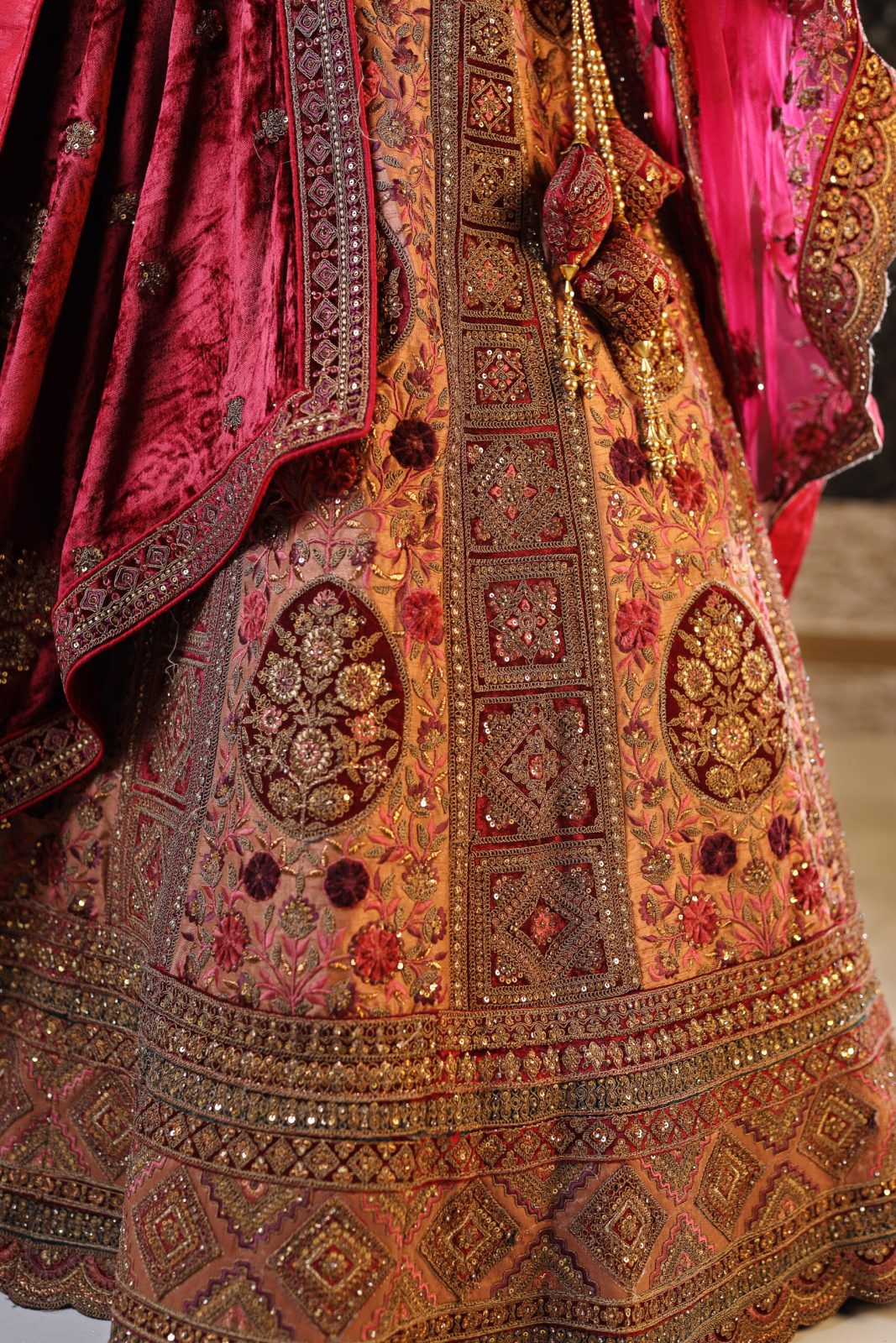 Rusted Rose Pink Embroidered Lehenga image 2
