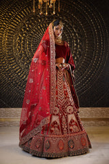 Rosewood Maroon Red Lehenga image 1